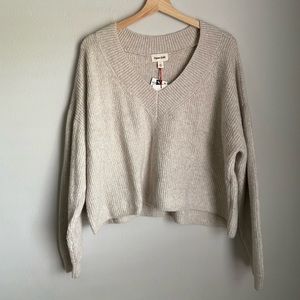 Open Edit Cream Crop Sweater